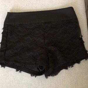Black lace shorts